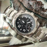 Buy Shop Fossil Bronson Chronograph Black Dial Silver Steel Strap Watch for Men - FS5710 USA Online