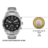 Buy Shop Fossil Bronson Chronograph Black Dial Silver Steel Strap Watch for Men - FS5710 USA Online