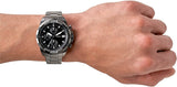 Buy Shop Fossil Bronson Chronograph Black Dial Silver Steel Strap Watch for Men - FS5710 USA Online