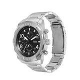 Buy Shop Fossil Bronson Chronograph Black Dial Silver Steel Strap Watch for Men - FS5710 USA Online