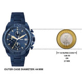 Buy Shop Fossil Bronson Chronograph Blue Dial Blue Steel Strap Watch for Men - FS5916 USA Online
