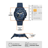 Buy Shop Fossil Bronson Chronograph Blue Dial Blue Steel Strap Watch for Men - FS5916 USA Online