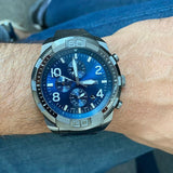 Buy Shop Fossil Bronson Chronograph Blue Dial Grey Steel Strap Watch for Men - FS5711 USA Online