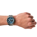 Buy Shop Fossil Bronson Chronograph Blue Dial Grey Steel Strap Watch for Men - FS5711 USA Online