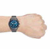 Buy Shop Fossil Bronson Chronograph Blue Dial Grey Steel Strap Watch for Men - FS5711 USA Online