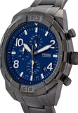 Buy Shop Fossil Bronson Chronograph Blue Dial Grey Steel Strap Watch for Men - FS5711 USA Online