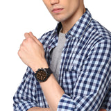 Buy Shop Fossil Bronson Chronograph Brown Dial Brown Leather Strap Watch for Men - FS5713 USA Online