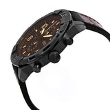 Buy Shop Fossil Bronson Chronograph Brown Dial Brown Leather Strap Watch for Men - FS5713 USA Online