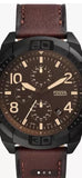 Buy Shop Fossil Bronson Chronograph Brown Dial Brown Leather Strap Watch for Men - FS5875 USA Online