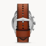 Buy Shop Fossil Bronson Chronograph Green Dial Brown Leather Strap Watch for Men - FS5738 USA Online