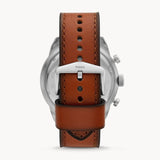 Buy Shop Fossil Bronson Chronograph Green Dial Brown Leather Strap Watch for Men - FS5738 USA Online