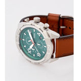 Buy Shop Fossil Bronson Chronograph Green Dial Brown Leather Strap Watch for Men - FS5738 USA Online