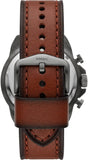 Buy Shop Fossil Bronson Chronograph Grey Dial Brown Leather Strap Watch for Men - FS5855 USA Online