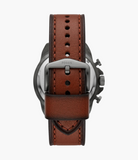 Buy Shop Fossil Bronson Chronograph Grey Dial Brown Leather Strap Watch for Men - FS5855 USA Online