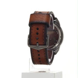 Buy Shop Fossil Bronson Chronograph Grey Dial Brown Leather Strap Watch for Men - FS5855 USA Online