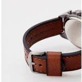 Buy Shop Fossil Bronson Chronograph Grey Dial Brown Leather Strap Watch for Men - FS5855 USA Online