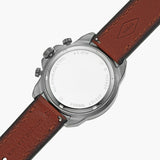 Buy Shop Fossil Bronson Chronograph Grey Dial Brown Leather Strap Watch for Men - FS5855 USA Online