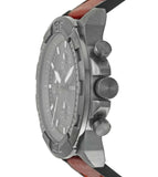 Buy Shop Fossil Bronson Chronograph Grey Dial Brown Leather Strap Watch for Men - FS5855 USA Online