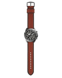Buy Shop Fossil Bronson Chronograph Grey Dial Brown Leather Strap Watch for Men - FS5855 USA Online