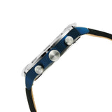 Buy Shop Fossil Bronson Chronograph Luggage Blue Dial Brown Leather Strap Watch for Men - FS5829 USA Online