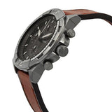 Buy Shop Fossil Bronson Chronograph Grey Dial Brown Leather Strap Watch for Men - FS5855 USA Online