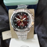 Buy Shop Fossil Bronson Chronograph Red Dial Silver Steel Strap Watch for Men - FS5878 USA Online