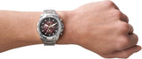 Buy Shop Fossil Bronson Chronograph Red Dial Silver Steel Strap Watch for Men - FS5878 USA Online