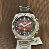 Buy Shop Fossil Bronson Chronograph Red Dial Silver Steel Strap Watch for Men - FS5878 USA Online