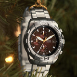 Buy Shop Fossil Bronson Chronograph Red Dial Silver Steel Strap Watch for Men - FS5878 USA Online