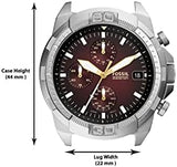 Buy Shop Fossil Bronson Chronograph Red Dial Silver Steel Strap Watch for Men - FS5878 USA Online