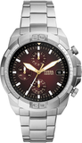 Buy Shop Fossil Bronson Chronograph Red Dial Silver Steel Strap Watch for Men - FS5878 USA Online