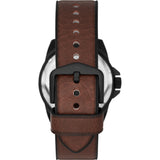 Buy Shop Fossil Nate Chronograph Brown Dial Brown Leather Strap Watch for Men - JR1511 USA Online