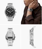 Buy Shop Fossil Brox Multifunction Black Dial Silver Steel Strap Watch for Women - BQ2797 USA Online