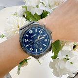 Buy Shop Fossil Brox Multifunction Blue Dial Grey Steel Strap Watch for Men - BQ2798 USA Online