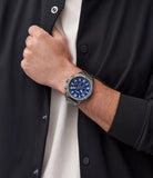 Buy Shop Fossil Brox Multifunction Blue Dial Grey Steel Strap Watch for Men - BQ2798 USA Online