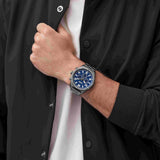 Buy Shop Fossil Brox Multifunction Blue Dial Grey Steel Strap Watch for Men - BQ2798 USA Online