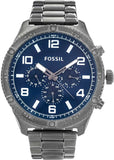 Buy Shop Fossil Brox Multifunction Blue Dial Grey Steel Strap Watch for Men - BQ2798 USA Online