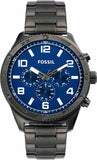 Buy Shop Fossil Brox Multifunction Blue Dial Grey Steel Strap Watch for Men - BQ2798 USA Online