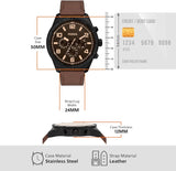 Buy Shop Fossil Brox Multifunction Brown Dial Brown Leather Strap Watch for Men - BQ2802 USA Online