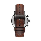 Buy Shop Fossil Brox Multifunction Grey Dial Brown Leather Strap Watch for Men - BQ2800 USA Online