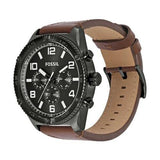 Buy Shop Fossil Brox Multifunction Grey Dial Brown Leather Strap Watch for Men - BQ2800 USA Online