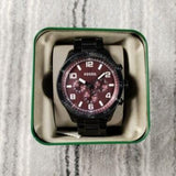 Buy Shop Fossil Brox Multifunction Maroon Dial Black Steel Strap Watch for Women - BQ2803 USA Online