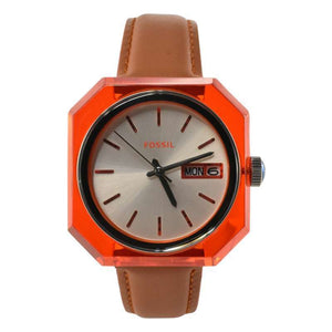 Buy Shop Fossil Candy White Dial Brown Leather Strap Watch for Women - ES3537 USA Online