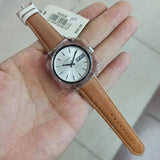 Buy Shop Fossil Candy White Dial Brown Leather Strap Watch for Women - ES3538 USA Online
