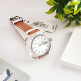 Buy Shop Fossil Candy White Dial Brown Leather Strap Watch for Women - ES3538 USA Online