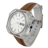 Buy Shop Fossil Candy White Dial Brown Leather Strap Watch for Women - ES3538 USA Online