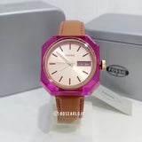 Buy Shop Fossil Candy White Dial Brown Leather Strap Watch for Women - ES3539 USA Online