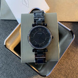Buy Shop Fossil Carlie Black Dial Black Steel Strap Watch for Women - ES4488 USA Online