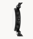 Buy Shop Fossil Carlie Black Dial Black Steel Strap Watch for Women - ES4488 USA Online