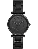 Buy Shop Fossil Carlie Black Dial Black Steel Strap Watch for Women - ES4488 USA Online